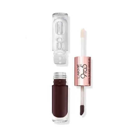 Lakme 9 to 5 Matte to glass Liquid lip 7 6ml BrwnSugr