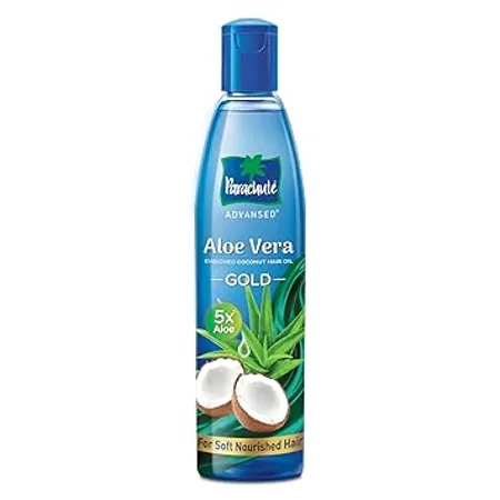 Parachute Advansed Aloe Vera Enriched Coconut Hair Oil Gold 5X Aloe Vera With Coconut Oil Makes Hair Sooperr Soft 400ml