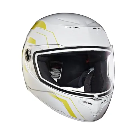 Royal Enfield TPEX Full Face Camo MLG Helmet with Clear Visor Gloss White Size L 59 60cm 