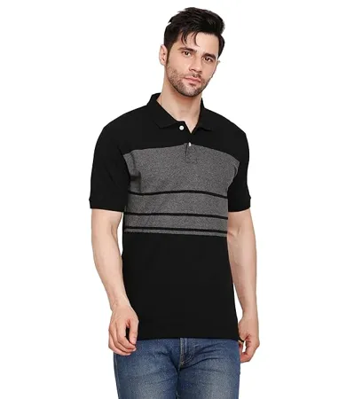 Scott International Men s Rich Cotton Regular Fit Striper Polo T Shirt T Shirts for Men Collar T Shirts for Men Polo T Shirts for Men T Shirt for Men Cotton Polo T Shirt 