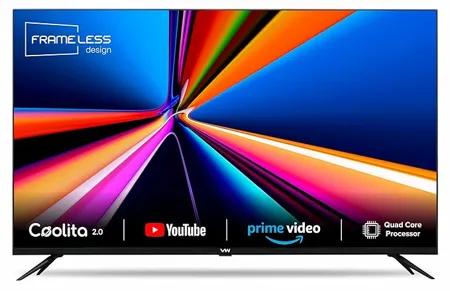 VW 101 cm 40 inches Linux Series Frameless HD Ready Smart LED TV VW40S1 Black with 18 Months Warranty