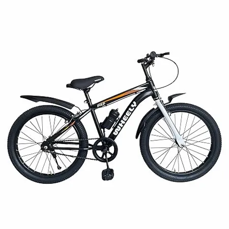 Wheely Bold 20T Kids Bike 12 Inch Frame Black with Bottle and Bottle cage Single Speed Steel Frame Bike Ideal for 6 10 Years Unisex Height 3 5 4 5 feet Rigid