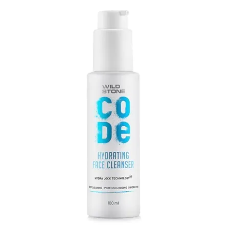 Wild Stone Code Hydrating Face Cleanser For Men Anti Acne Oil Control Gentle Deep Pore Foaming Cleanser For Dry To Oily Skin 100 Ml
