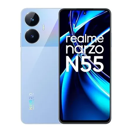 realme narzo N55 Prime Blue 6GB 128GB 33W Segment Fastest Charging Super High res 64MP Primary AI Camera