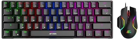 Ant Esports MK1300 Mini Wired Mechanical Gaming Keyboard with 60 Compact Form Factor Outemu Red Switches GM320 RGB Optical Wired Gaming Mouse 8 Programmable Buttons 12800 DPI