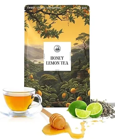 DORJE TEAS Lemon Honey Tea 100g Made with special Gondhoraj Lemons Organic Darjeeling Tea Promotes Good Sleep Stress Relief Natural Loose Leaf Tea Soothing Tea for Relaxation Antioxidants For Glowing Skin Pack 1 100 Grams 