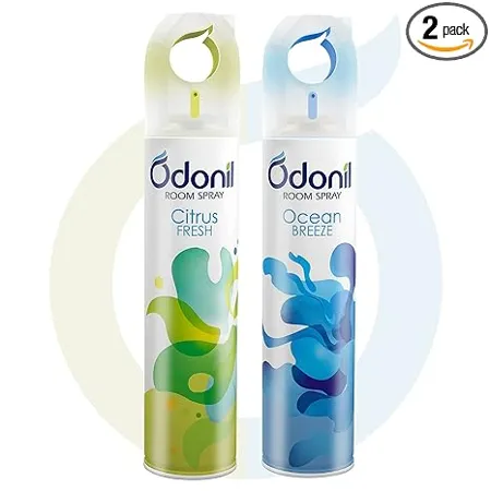 Odonil Room Air Freshner Spray 440ml Combo Pack of 2 220ml each Citrus Fresh Ocean Breeze Nature Inspired Fragrance for Home Office Long Lasting Fragrance
