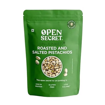 Open Secret Premium Roasted Salted Pistachios 200 g Pista Dry Fruit Tasty Healthy High in Protein Dietary Fiber Gluten Free Low Calorie Nuts