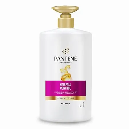 Pantene Hair Science Hairfall Control Shampoo 1Litre with Pro Vitamins Vitamin B for reduced hairfall for all hair types shampoo for women men for hairfall and damage prone hair