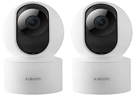 Xiaomi Mi Wireless Home Security Camera 2i Pack of 2 Full HD Picture 360 View 2MP CCTV AI Powered Motion Detection Enhanced Night Vision Talk Back Feature 2 Way Calling 1080p White