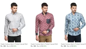  Haute couture shirts and trousers at flat 80%-85% off.