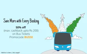 Paytm 50% cashback bus tickets