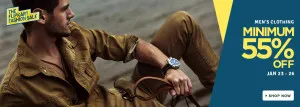 Mens clothing flat 55% off