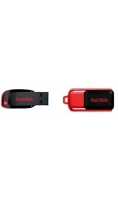 Sandisk Set of Cruzer Blade 16GB Pen Drive + Sandisk Cruzer Switch 8GB Pen Drive (Red & Black)