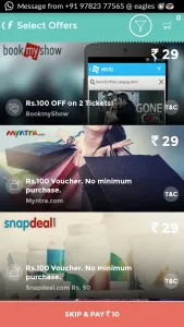 Freecharge vouchers