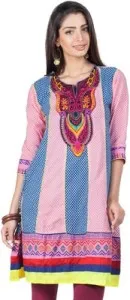 Zovi Casual 34 Sleeve Printed Womens Kurti