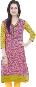 Zovi Casual 3/4 Sleeves Printed Women's Kurti