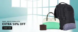 flipkart bags, belts and wallets extra 50% off