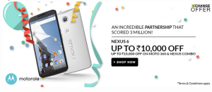  Nexus 6 + moto 360 10000 off