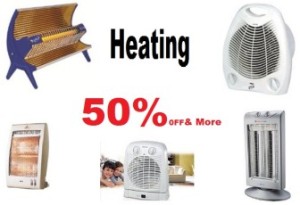  Room heaters 50% off