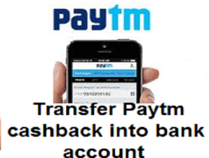 paytm cash in bank account