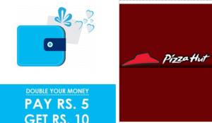 trideal pizzahut Rs 10 cashback on Rs 5