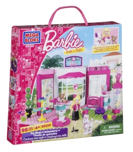 Mega Bloks Barbie Build n Style PetShop, Multi Color