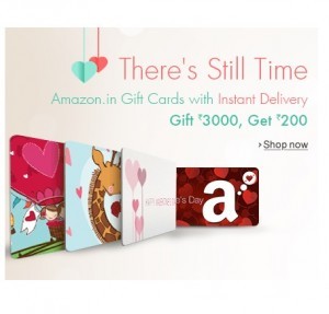  amazon Rs 200 gift card free on 3000