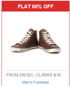  flipkart 60% off men footwear