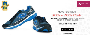  flipkart big app shopping days men footwear 30%-70% off
