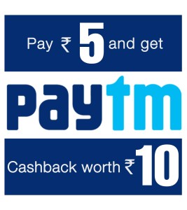 paytm etravelsmart pay Rs 5 and get Rs 10 cashback