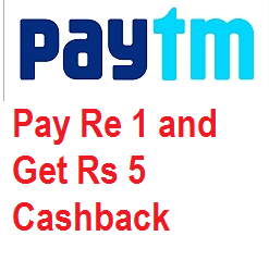 paytm etravelsmart pay re 1 and get 5 cashback