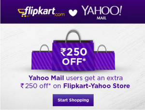  yahoo flipkart Rs 250 off on 99