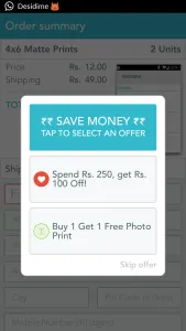 zoomin paytm Rs 100 cashback