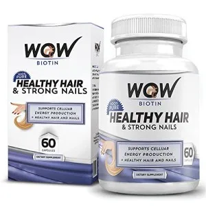 WOW Biotin Healthy Hair & Strong Nails, 60 Capsules