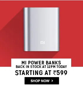  mi power banks back in stock on flipkart