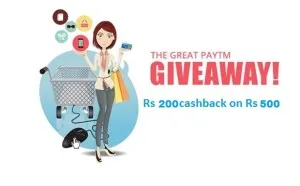 paytm Rs 200 cashback on Rs 500 shopping