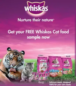 whiskas cat food free sample wer4pets