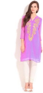 Rain & Rainbow 3/4 Sleeve Striped Women's Kurti Flipkart