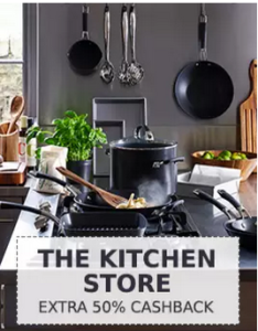 paytm kitchenware 50% extra cashback