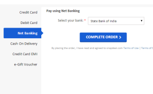 snapdeal trick pay via wallet