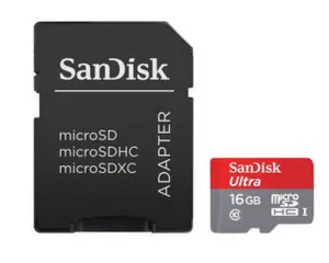 SanDisk Ultra microSDHC UHS-I 16 GB Class 10 Memory Card + Adapter Rs 398 paytm