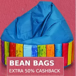 Paytm loot- Buy Bean bags upto flat 70% off + Extra 50% cashback