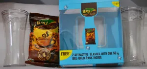 bru coffee 2 glasses free
