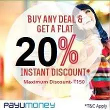 groupon payumoney 20% off