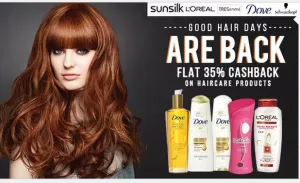 paytm hair care shampoos 35% extra cashback