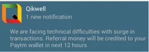 qikwell paytm loot update