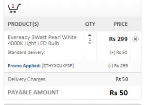  snapdeal led bulb Re 1 proof