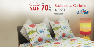 Amazon Bedsheets Curtains at flat 70 off