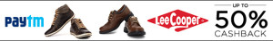 Paytm Lee Cooper upto 50 cb